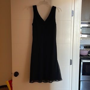 Black Chiffon V-Neck Dress